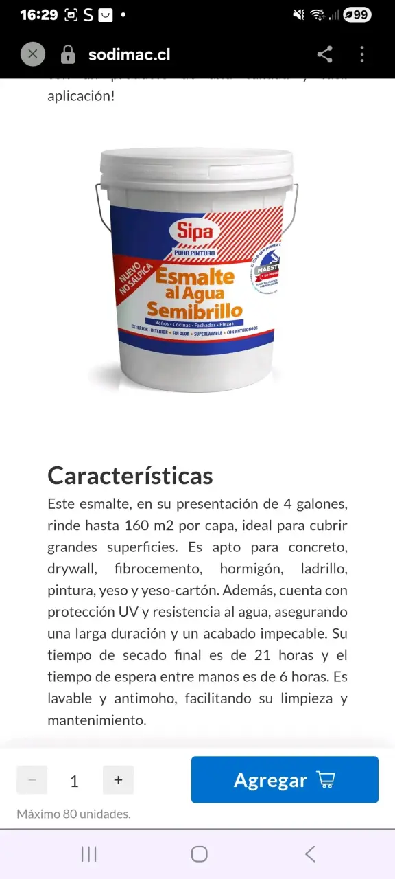 Esmalte al agua semibrillo Sipa - 3