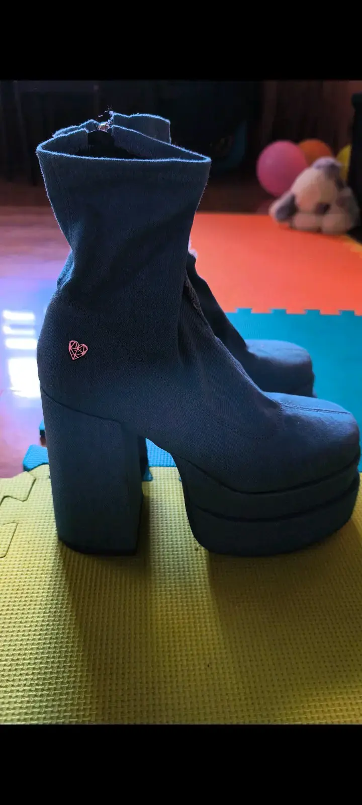 Botines de plataforma azules - 1