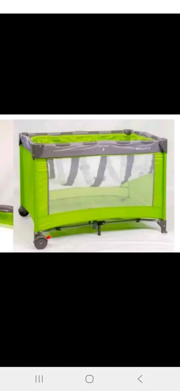 Cuna corral plegable verde - 1