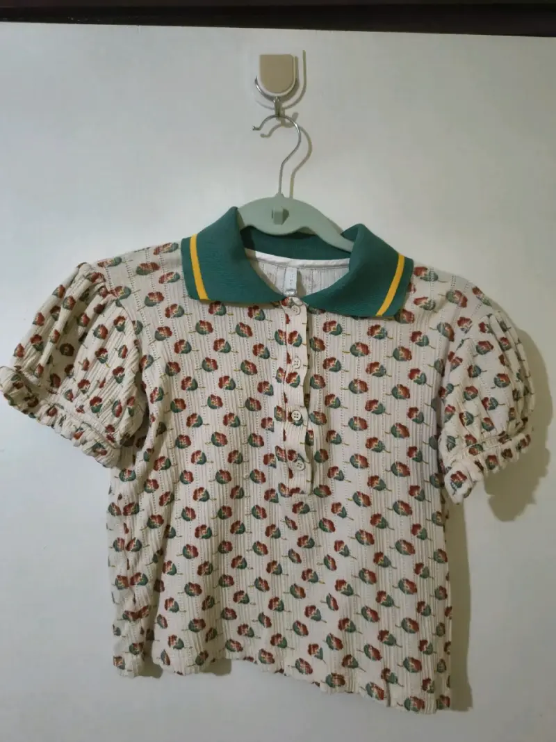 Polera vintage manga globo - 1