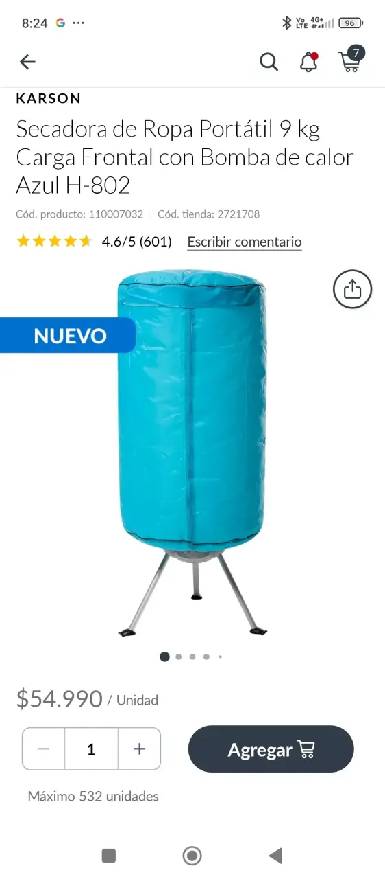 Secadora de ropa poco uso - 3