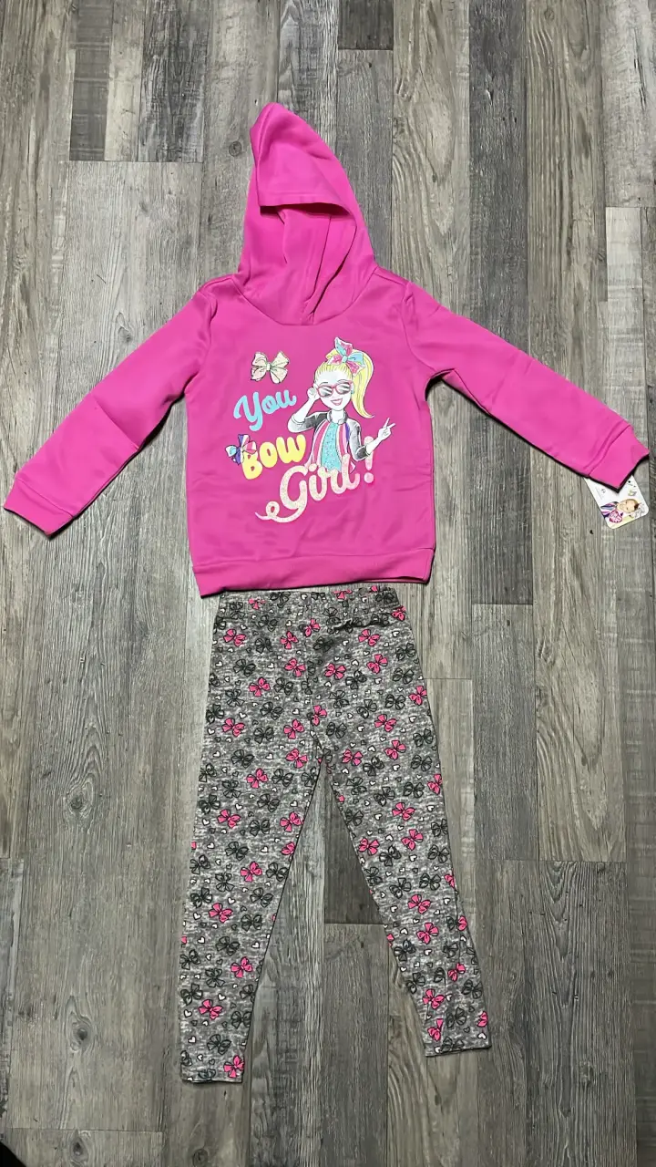 Conjunto infantil rosa estampado