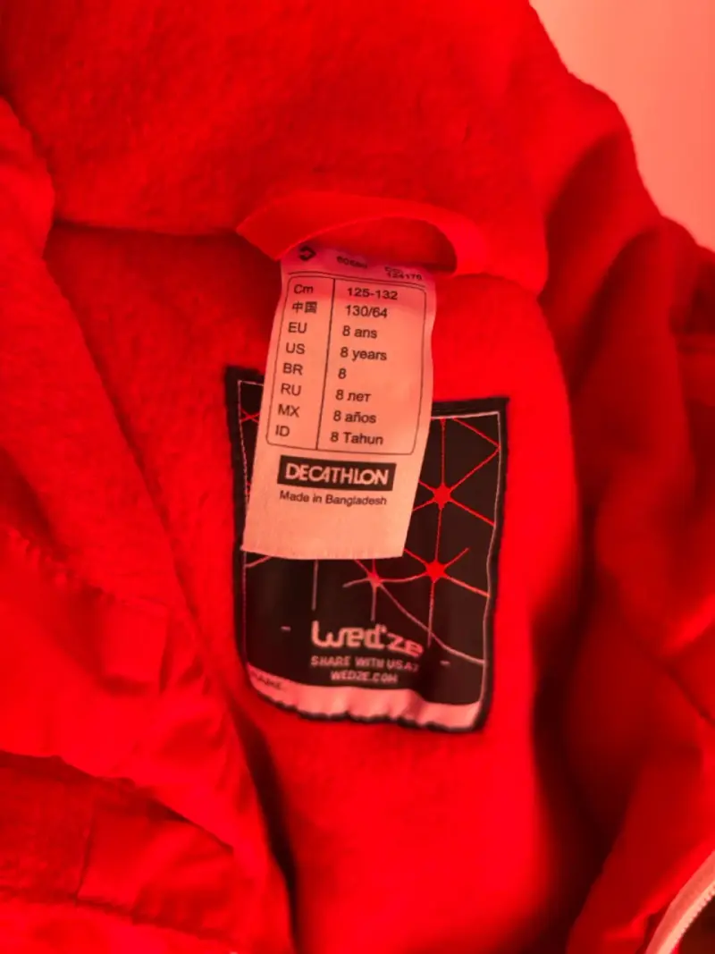 Chaqueta de invierno roja infantil - 1