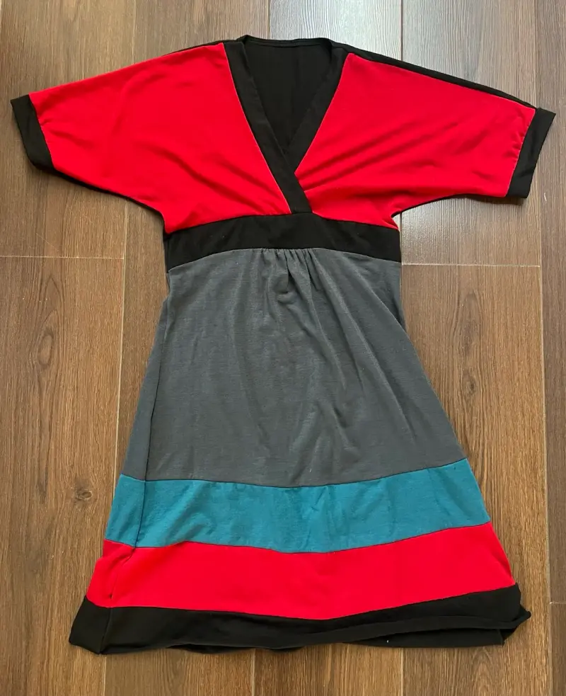 Vestido color block mujer