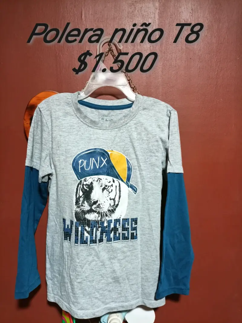 Polera niño T8 estampada