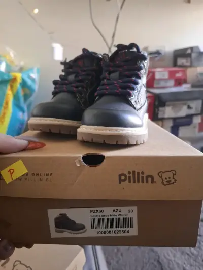 Botines de niño azul con cordones - miniatura 5