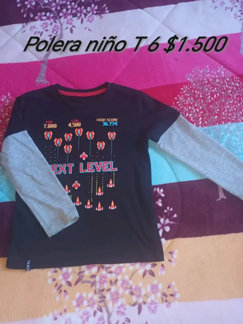 Polera niño juego T6