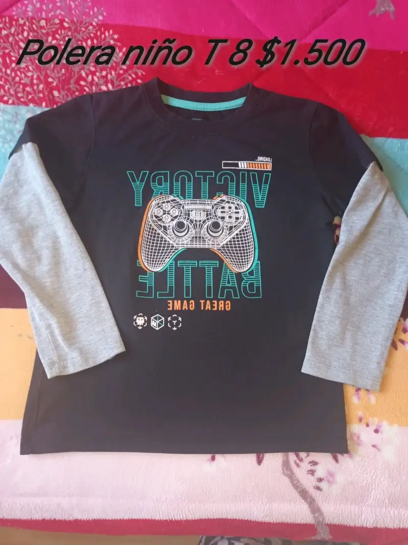 Polera niño manga larga T8
