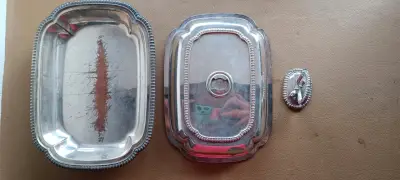 Bandeja de baño plata decorativa - miniatura 4