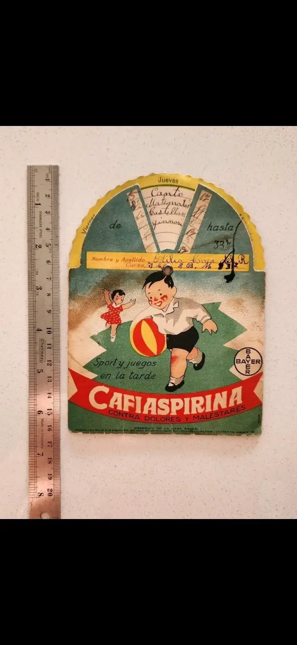 Obsequio Cafiaspirina años 70 - 3