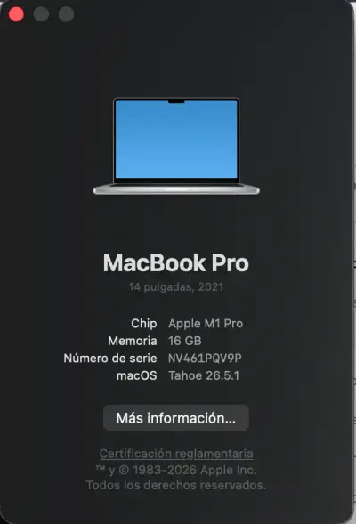 Macbook Pro M1 Pro (14 pulgadas 2021) - miniatura 4