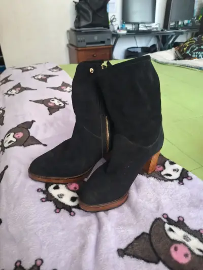 Botas negras con tacón alto talla 37 - miniatura 3