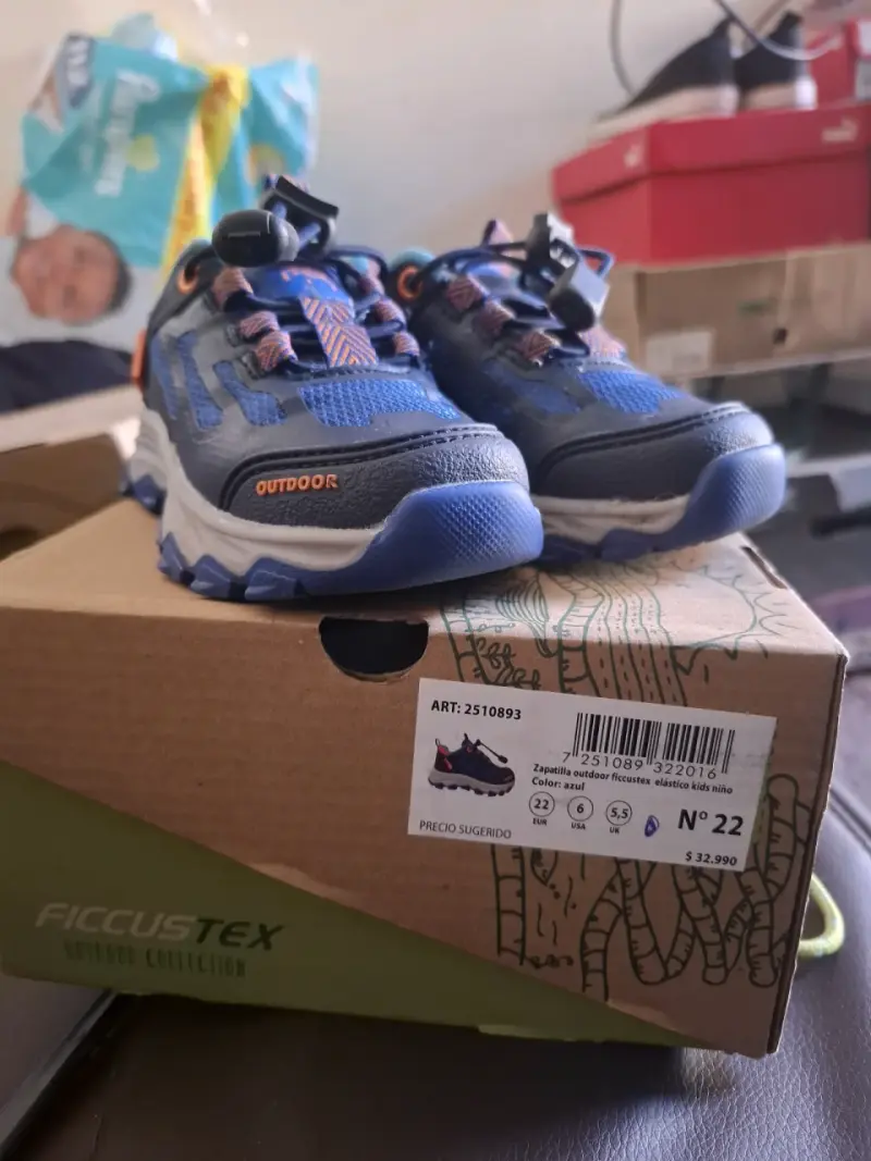 Zapatillas outdoor infantiles azul - 3