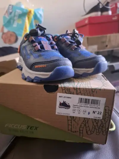 Zapatillas outdoor infantiles azul - miniatura 3