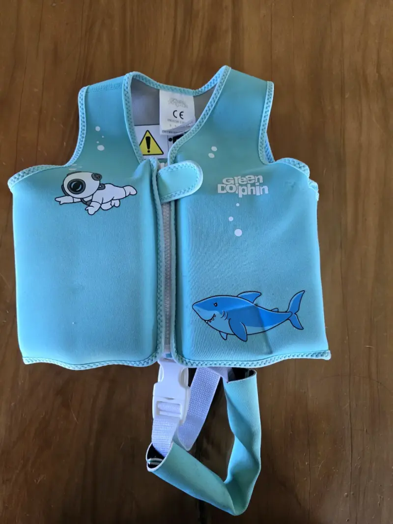 Chaleco flotador infantil verde agua - 1