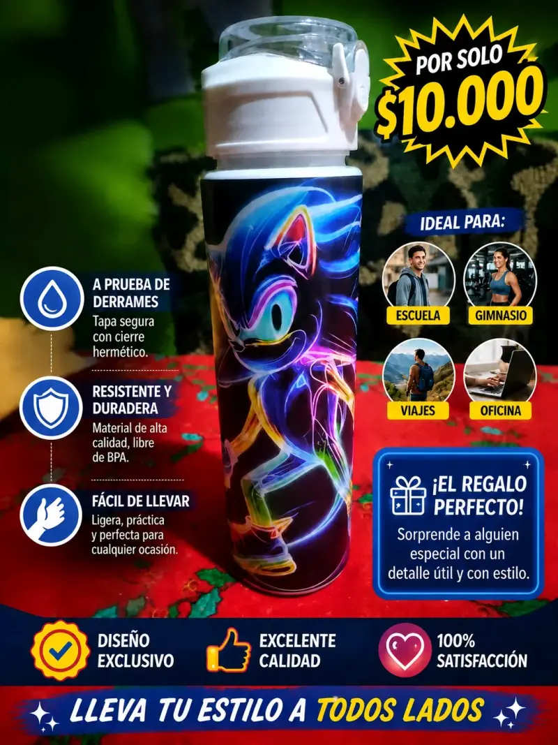 Botella de agua Sonic