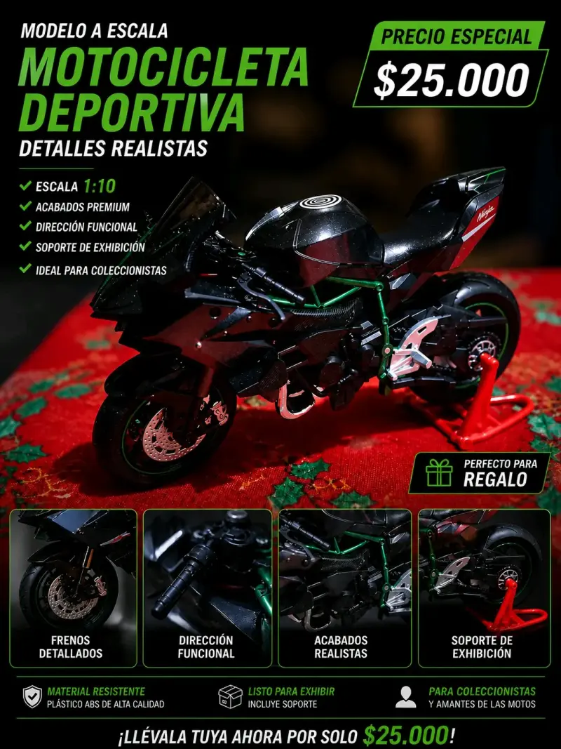 Motocicleta deportiva a escala