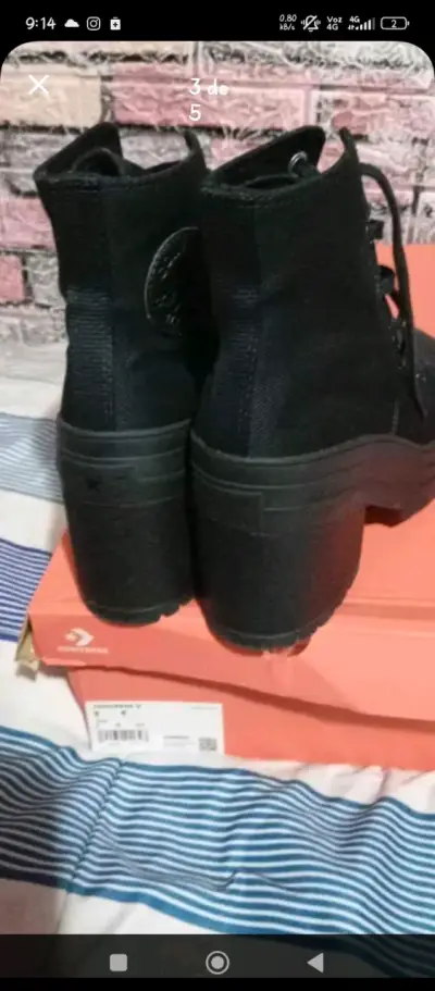 Botas negras Converse plataforma - miniatura 1