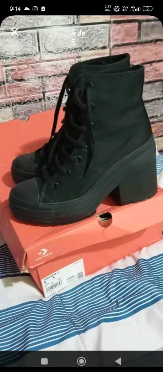 Botas negras Converse plataforma - 4