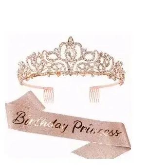 Tiara y banda Birthday - miniatura 1
