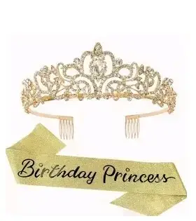 Tiara y banda Birthday - miniatura 2