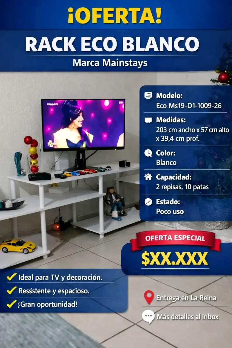 Rack Eco Blanco Mainstays - 1