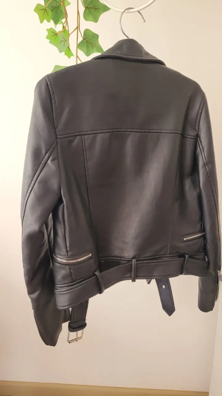 Chaqueta de cuero negra TALLA S (MUJER) - 1