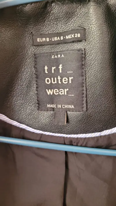 Chaqueta de cuero negra TALLA S (MUJER) - miniatura 2