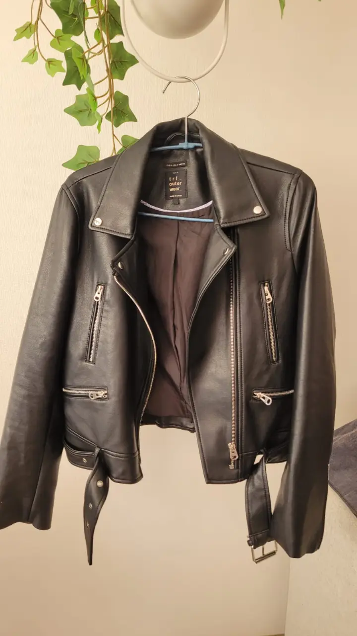 Chaqueta de cuero negra TALLA S (MUJER) - 5