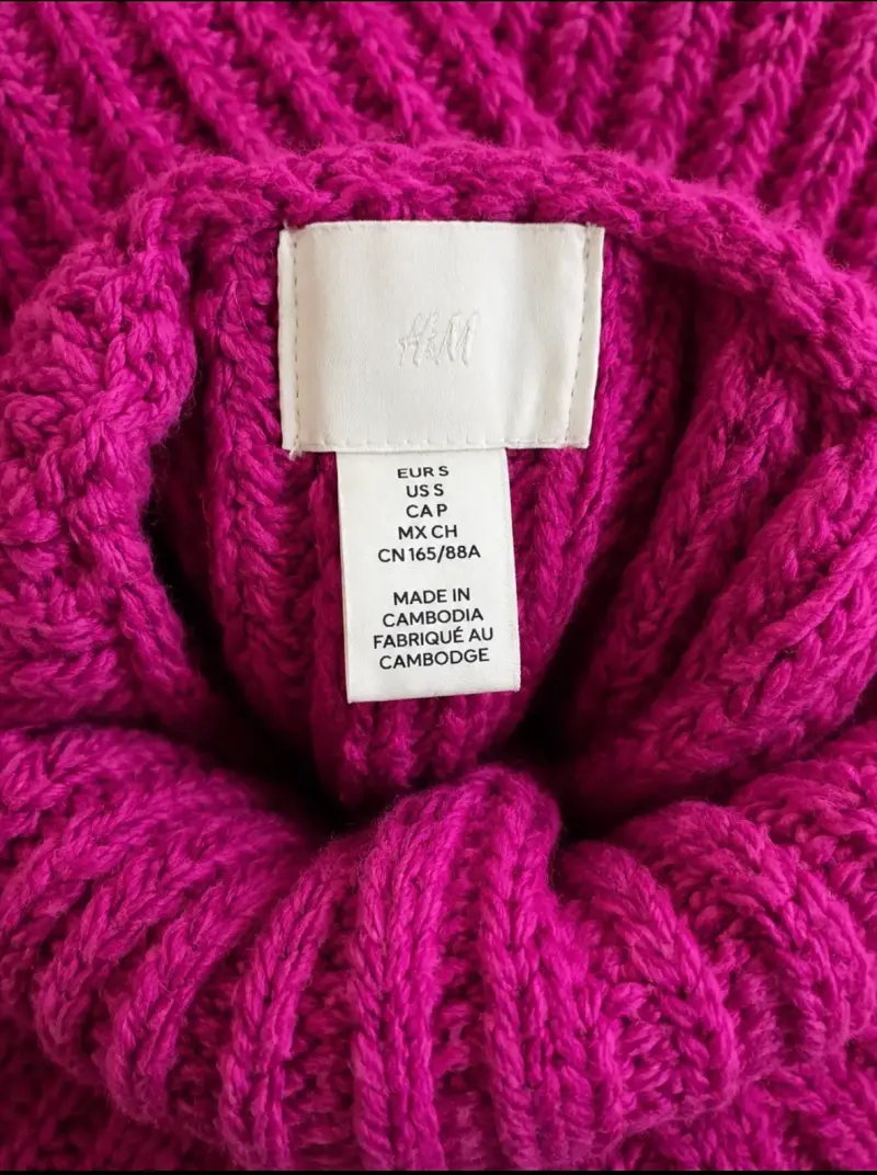 Suéter cuello alto fucsia - 3