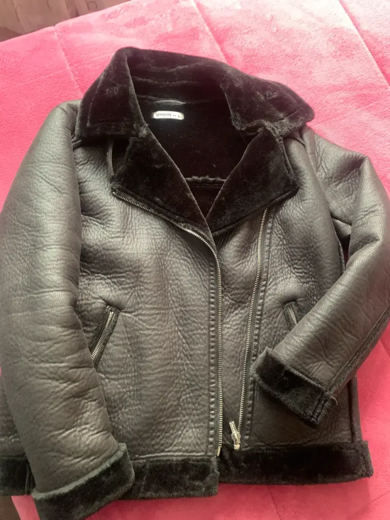 Chaqueta de cuero negra Opposite - 1