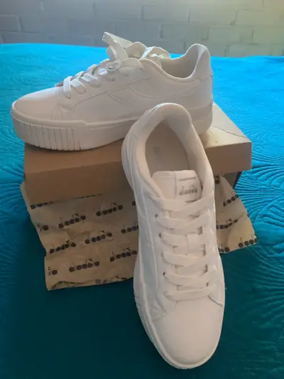 Zapatillas blancas  diadora  mujer - miniatura 2