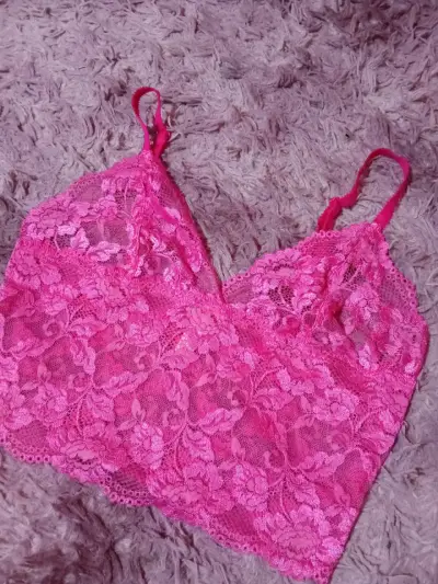 Bralette de encaje rosado - miniatura 1