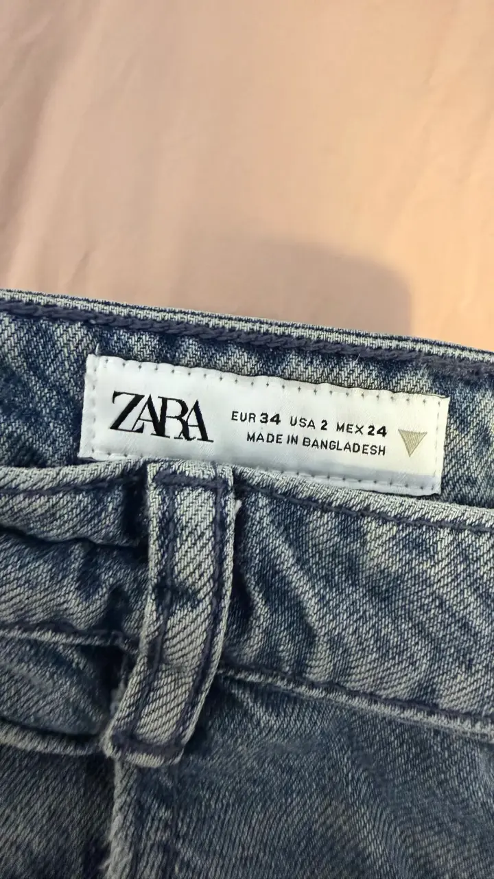 Jeans cargo Zara azul claro - 4