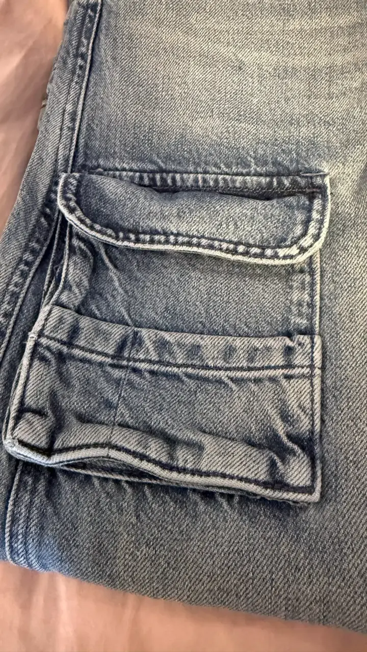 Jeans cargo Zara azul claro - 5