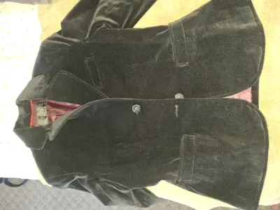 Blazer de terciopelo negro elegante - miniatura 4