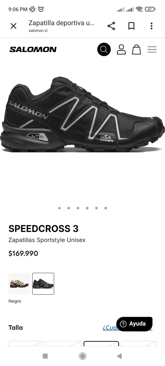 Zapatillas Salomon gris y negro - 3