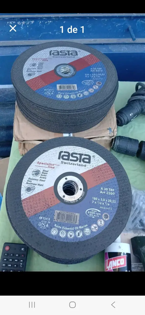 Discos de corte Rasta 7 y 9 pulgadas