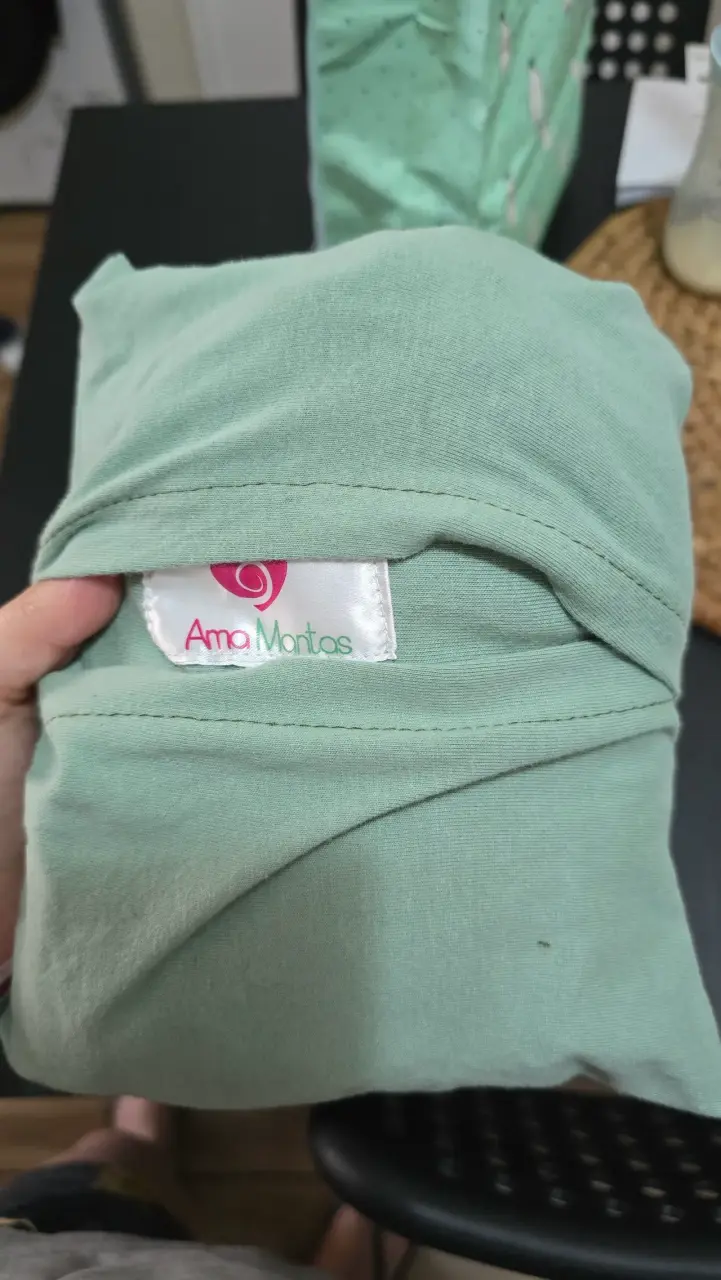 Fular porta bebé verde Ama Montos - 1
