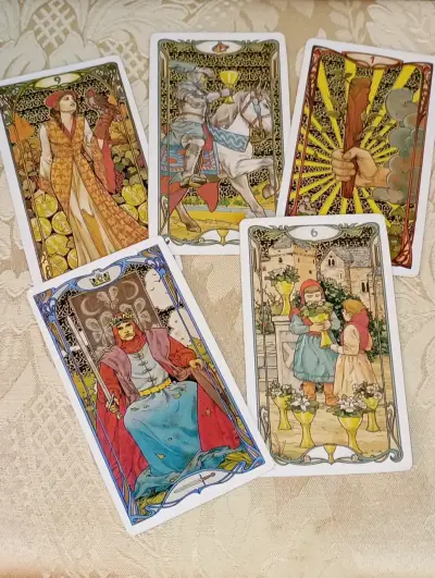 Tarot Art Nouveau dorado - miniatura 3