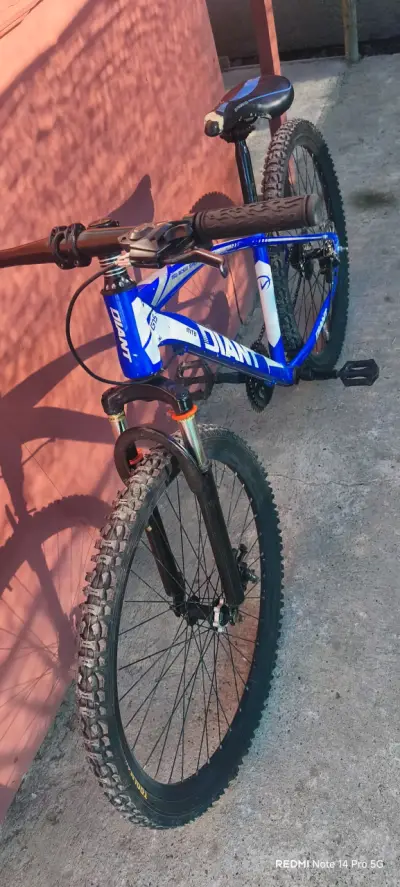 Bicicleta mountain bike azul - miniatura 4