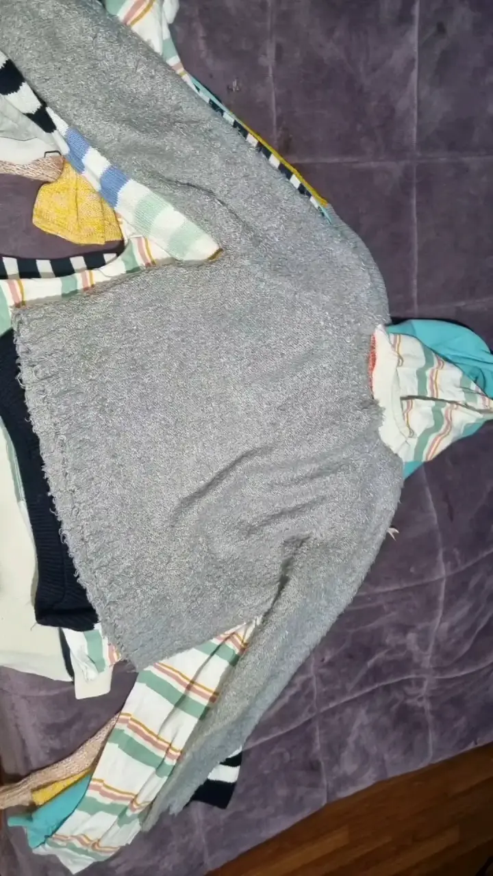 Polerón gris de lana para mujer - 1