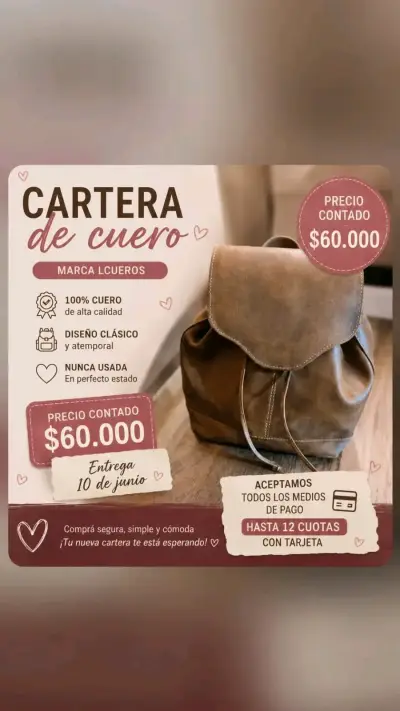 Cartera de cuero clásica - miniatura 1
