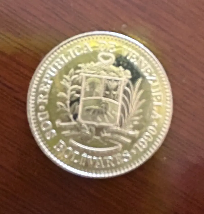 Moneda 2 bolívares 1990 - 1