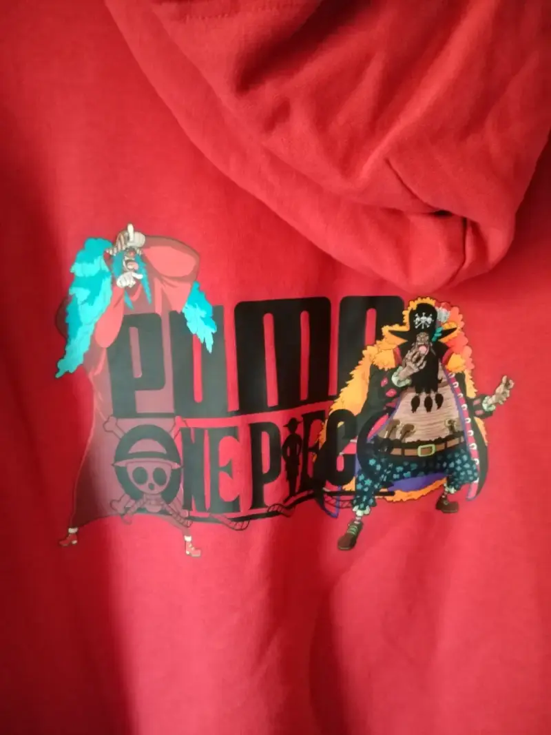 Polerón rojo one piece con capucha y bordado puma - 4