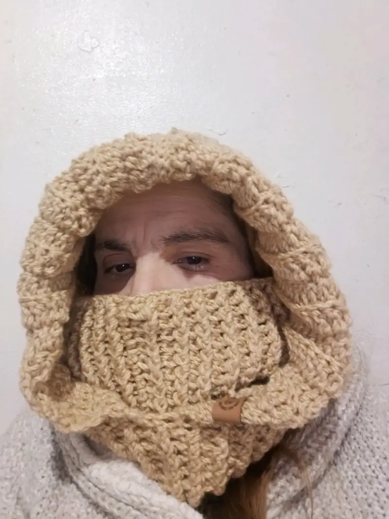 Cuello tejido beige - 2