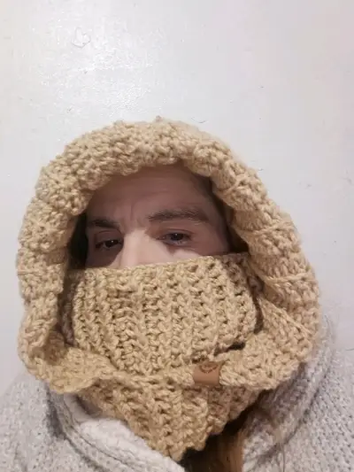 Cuello tejido beige - miniatura 2