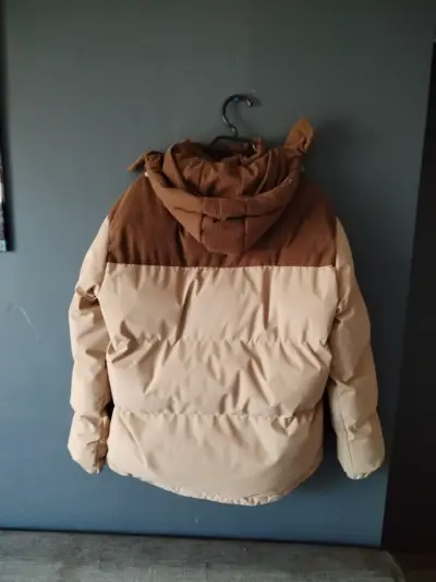 Chaqueta acolchada beige y café - miniatura 5