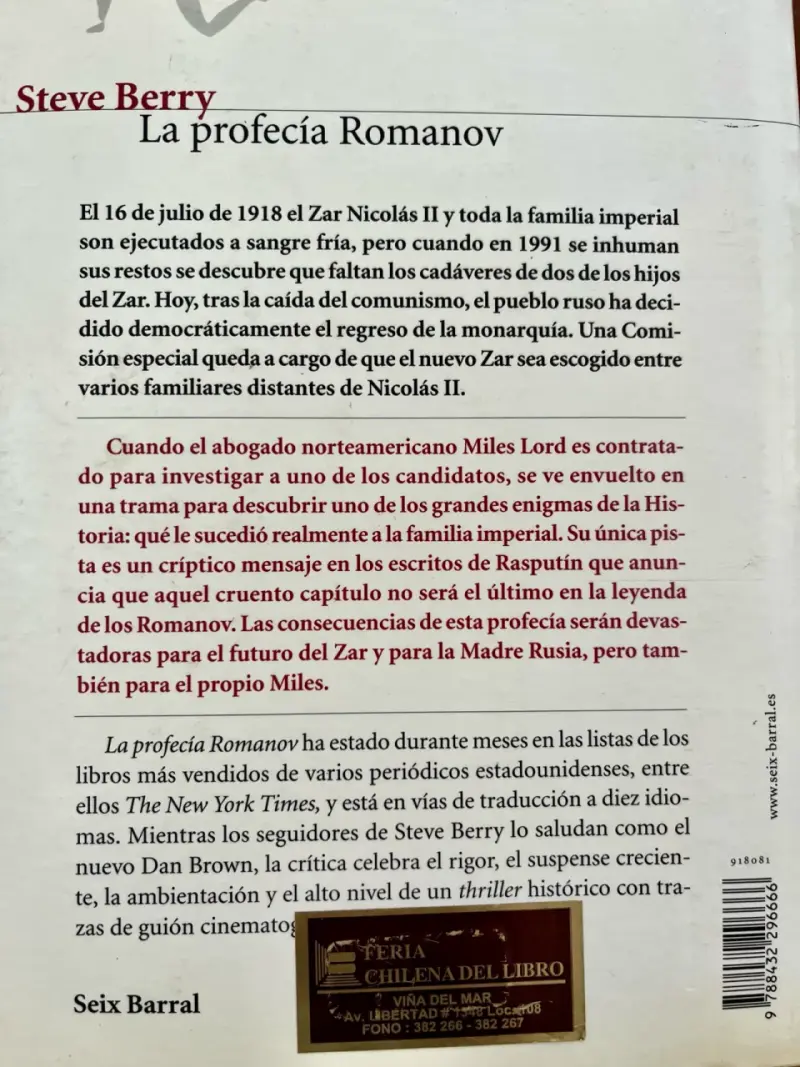 Libro La profecía Romanov - 2