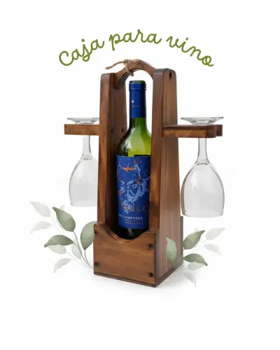 Caja de madera para vino - miniatura 1